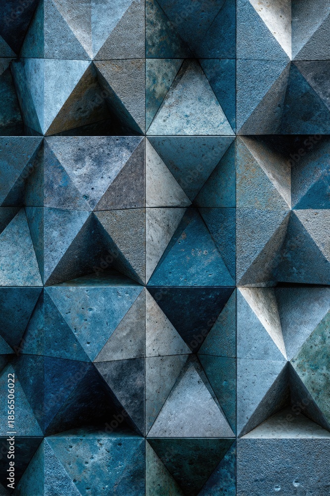 Fototapeta premium Seamless patterns of cubes, pyramids, spheres, or other 3D geometric shapes