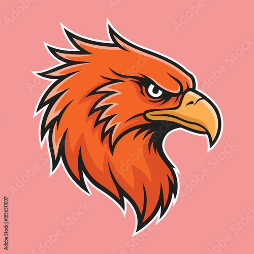 phoenix mascot logo vector design templaate moderrn style