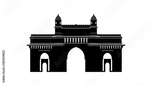 Gateway of india iconic landmark silhouette