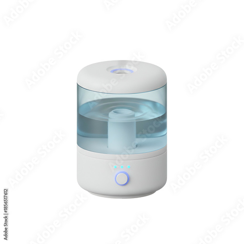 White Ultrasonic Cool Mist Humidifier Device.
