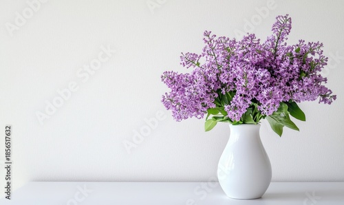 Wallpaper Mural A white background perfectly complements the beauty of the purple blooms. Torontodigital.ca