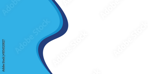 business brochure presentation template in blue wave style.vector illustration