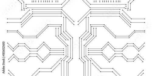 Black and white circuit board abstract futuristic hi-tech electronics digital circuit board technology of modern abstract concepts, seamless circuit board technology texture design background.