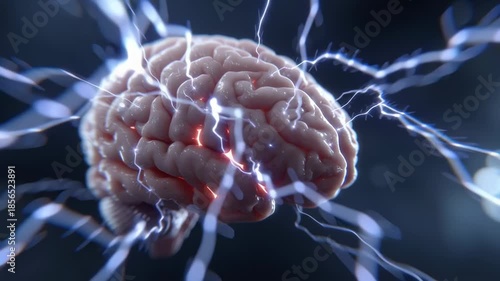 This display reveals the brain's electrical patterns, showcasing neural connections and activity. The visuals highlight how the brain communicates and processes information