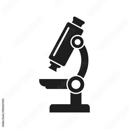 Microscope icon in flat style. Laboratory analysis vector illustration on isolated background. Biological research sign business concept.
