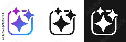 Artificial intelligence icon in flat style. AI generate vector illustration on isolated background. Prompt algorithm sign business concept.