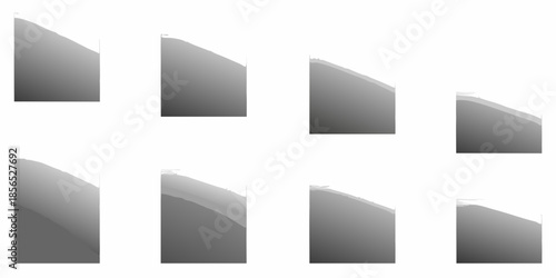 A grid of grayscale abstract shapes displaying varying light and shadow effects