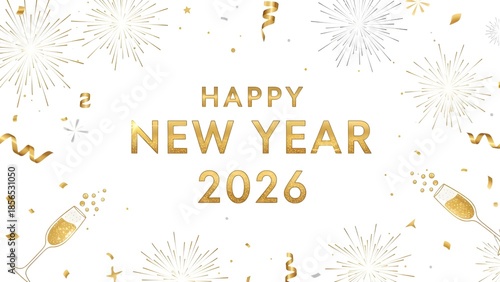 Happy New Year 2026 celebration graphic