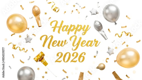 Happy New Year 2026 celebration graphic