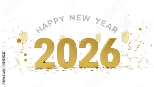 Happy New Year 2026 celebration graphic