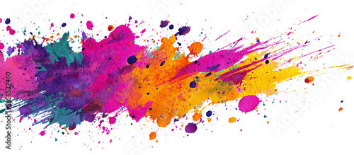 Abstract watercolor colorful paint background. vibrant rainbow colors splash artistic brush texture and modern creative vector design.