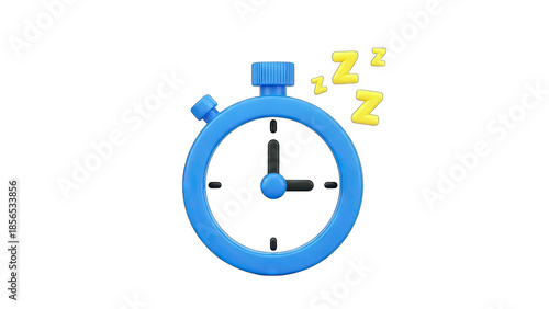 Free Download Sleep Time: Stopwatch with Zzz's on White Background - GFXLoad