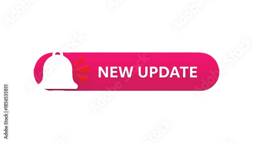 Vibrant pink notification button with white bell alert icon