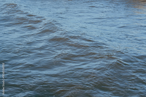 In summer, the natural scenery of the sea level on a sunny day