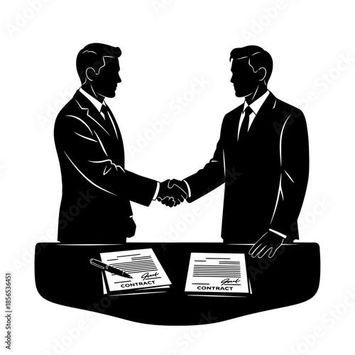 business people shaking hands Handshake after deal signing