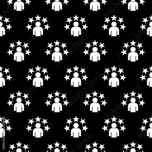 Experience Expert seamless pattern isolated on black background