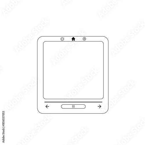 Handheld electronic device line art