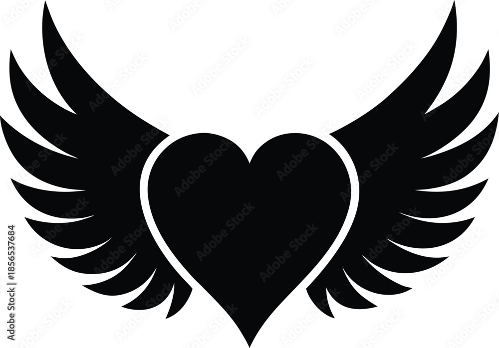 Fototapeta premium Heart with Wings