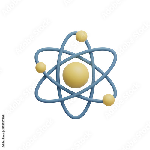 Atomic Structure Model with Electrons and Nucleus.