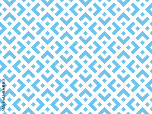 Abstract geometric pattern. A seamless vector background. White and blue ornament. Graphic modern pattern. Simple lattice graphic design