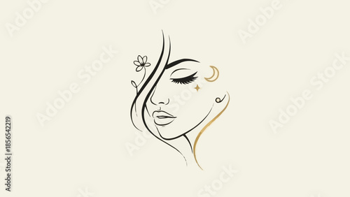 Silhouette of woman face