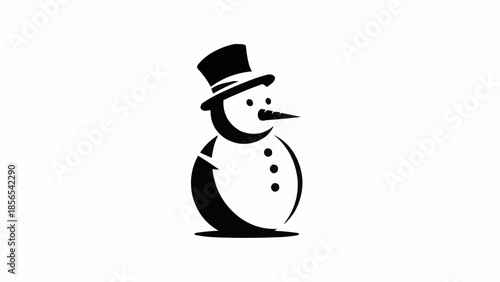snowman isolated on white