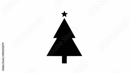 christmas tree isolated on white