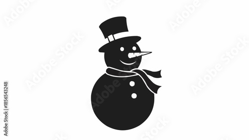 vector illustration of a snowman