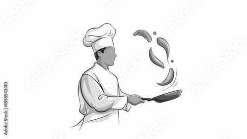 Silhouette of chef