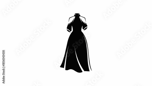 silhouette of a woman in a dress