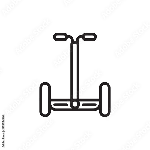 Electric Segway Personal Transporter Line Icon for Modern Eco-Friendly Urban Commuting