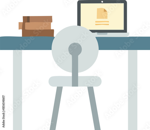 Office Chair with Backrest and Legs.