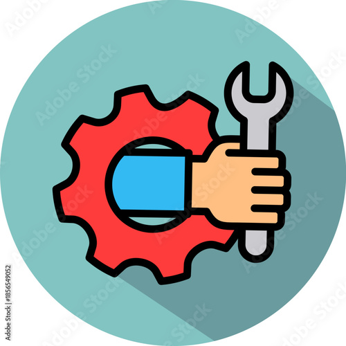 Mechanical isometric icon