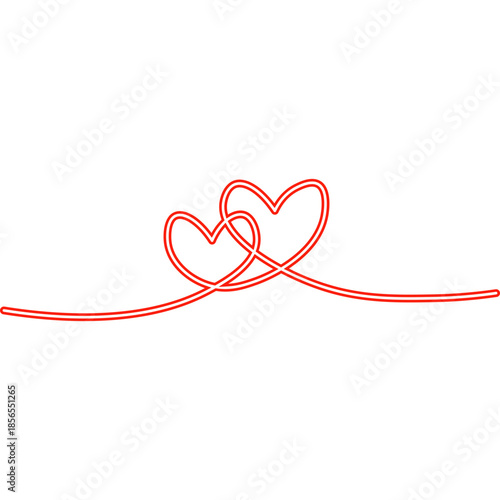 Continuous Line Heart Neon