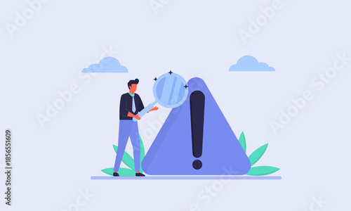 Risk Analysis and Problem Detection in Business Strategy, vector illustration design