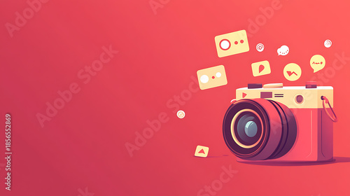 Business and sales-themed background with icons like shopping carts, money, stores, and packages. Ideal for wallpaper, presentations, marketing, and e-commerce designs.