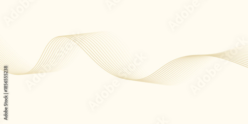 Abstract orange waves on light orange backdrop