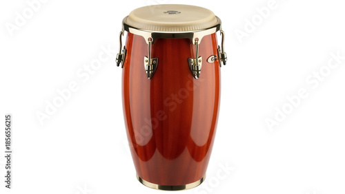Foto Isolated conga drum, musical instrument, wooden percussion