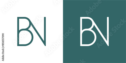 BN Letter Abstract Logo Design Vector , Initial Logo Vector