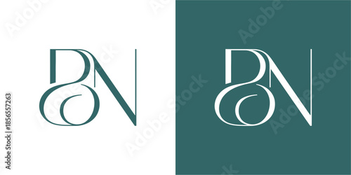 BN Letter Abstract Logo Design Vector , Initial Logo Vector