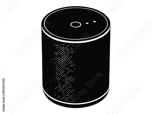 Smart Speaker Voice Assistant Silhouette