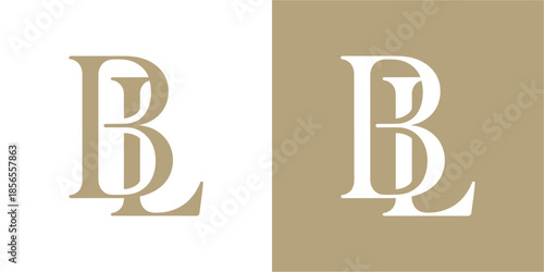BL Letter Monogram Logo Design Vector , Initial Logo Vector for Brand Company