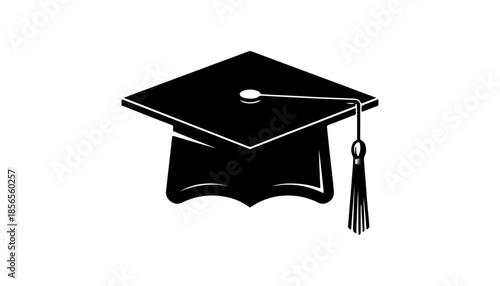 graduation cap on white background