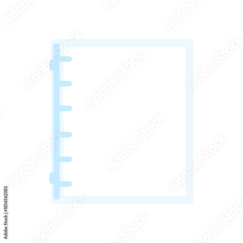 シンプルなブルーのバインダーシール帳★PNG