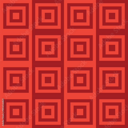 Geometric seamless pattern in red. Vector illustration.