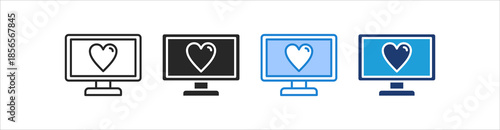 Computer Icon Set Multiple Style Vector Collection