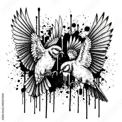 vector illustration of a bird