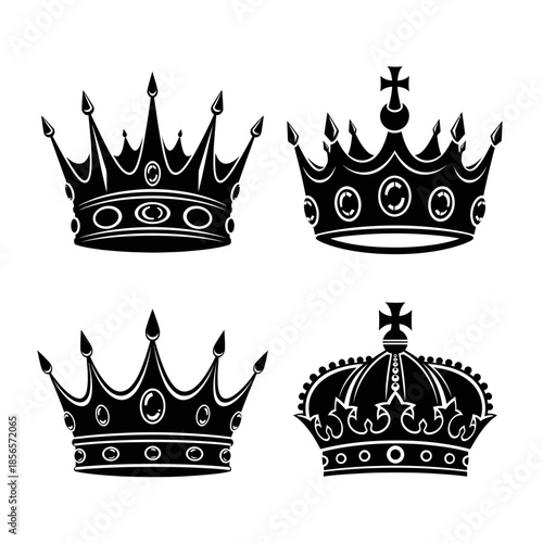 set of crowns vector