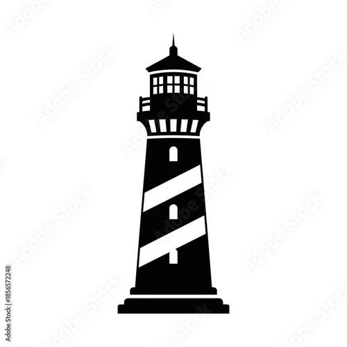 lighthouse silhouette vector