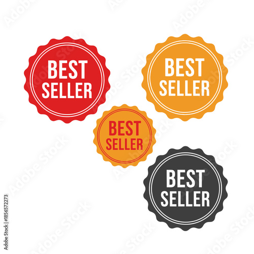 Best Seller Badge Icons Set – Award Seal Labels for Ecommerce, Marketing & Product Promotion
